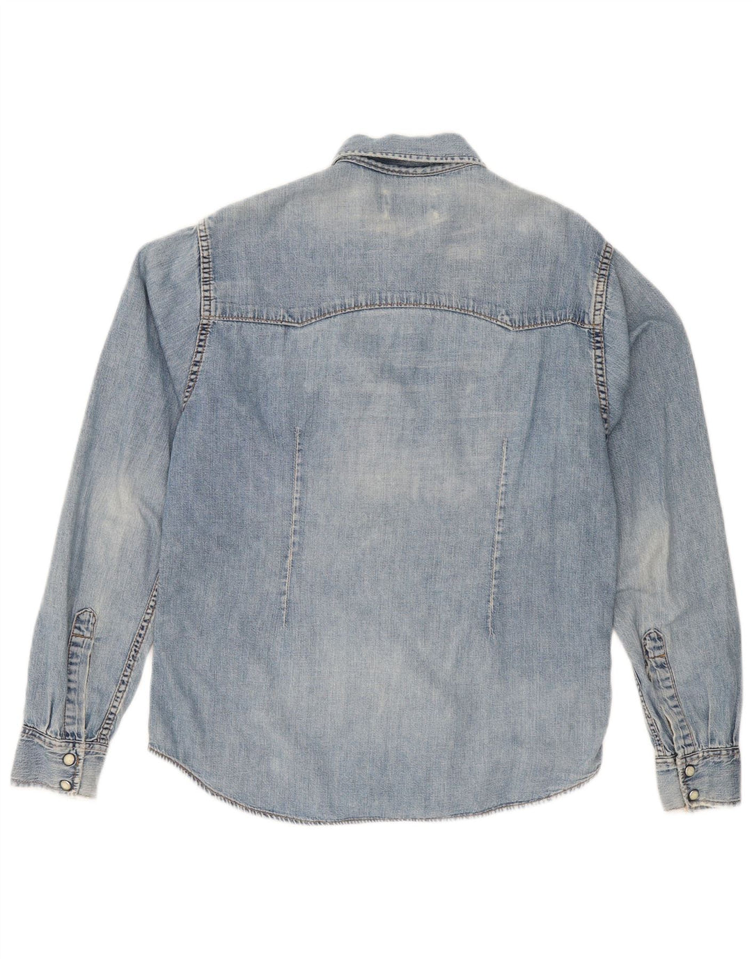 Lee Chemise en jean pour femme UK 16 Large Bleu Coton