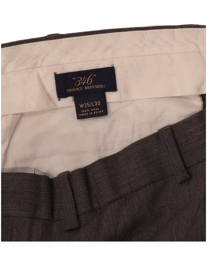 BROOKS BROTHERS Pantalon de Costume Droit 346 Homme W35 L30 Gris Laine