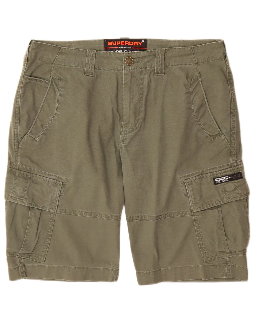 Superdry Short Cargo W32 Homme Kaki Moyen Coton