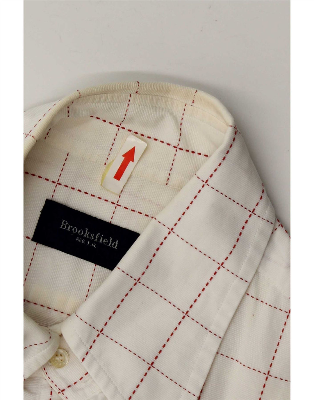 Brooksfield Chemise Homme Taille 41 Grand Coton à Carreaux Blanc