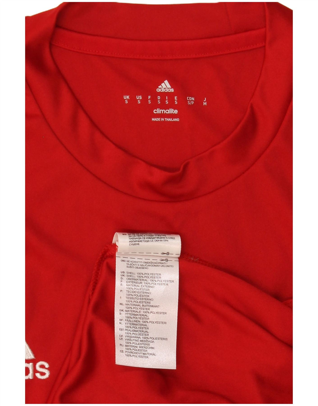 Adidas Hommes Climalite T-Shirt Haut Petit Rouge Polyester