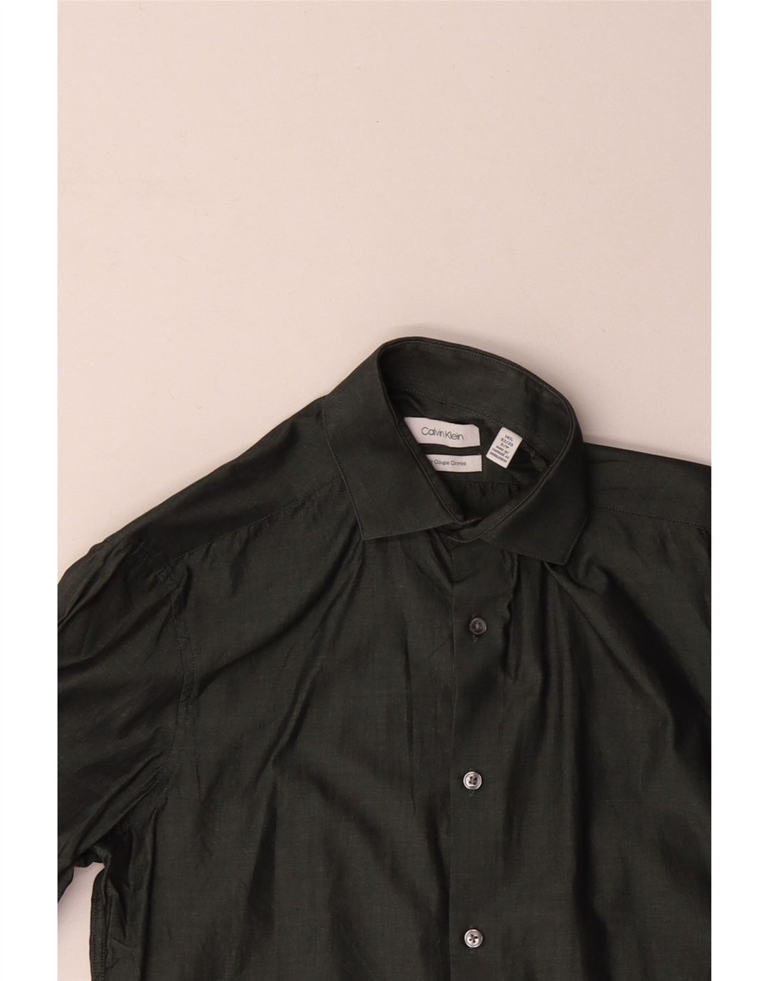 Calvin Klein Chemise Homme Taille 14 1/2 Petit Vert