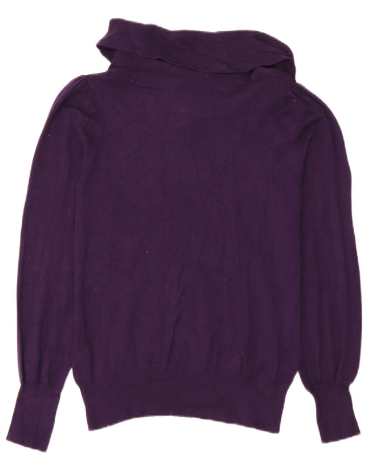 Marks & Spencer Pull col roulé pour femme UK 12 Viscose violet moyen