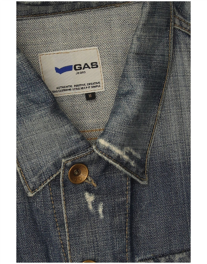 Gas Veste en jean vieilli pour homme UK 38 Bleu moyen Coton