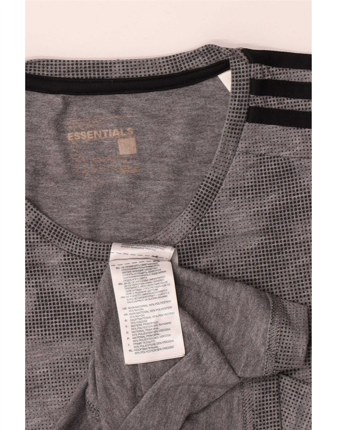 Adidas Hommes Climalite T-Shirt Haut Petit Gris Camouflage Polyester
