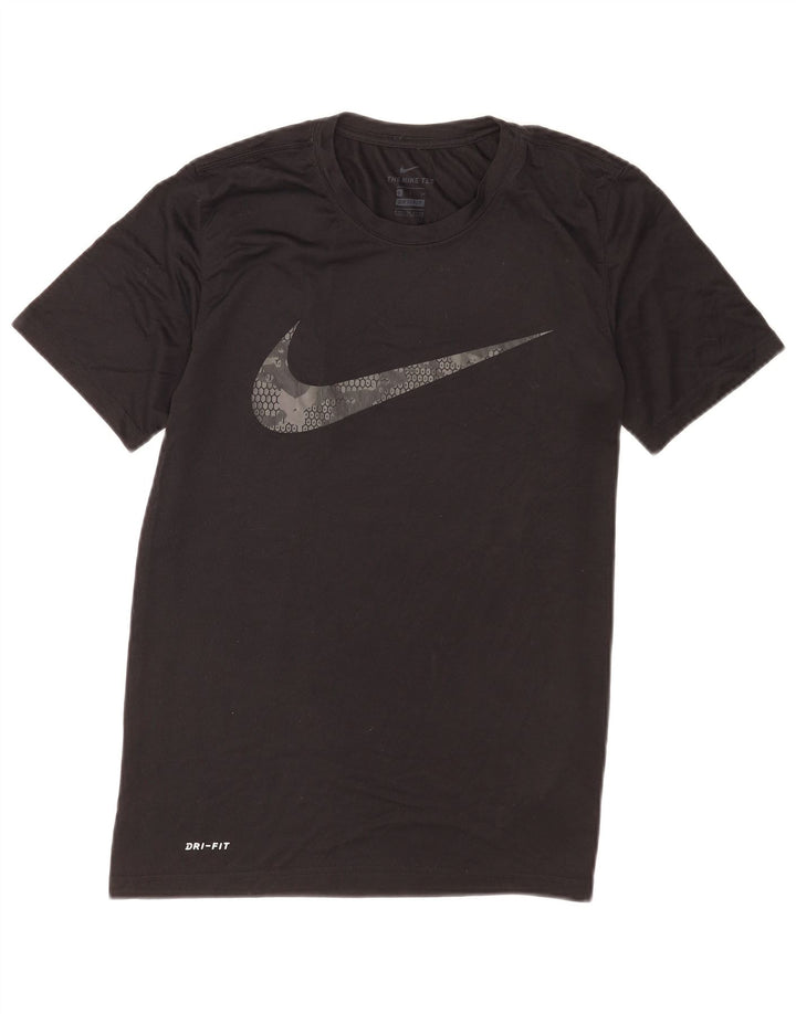 Nike Hommes Dri Fit Graphic T-Shirt Haut Petit Noir Polyester