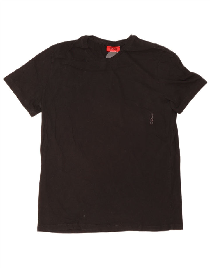 Hugo Boss Homme T-Shirt Top Coton Noir Moyen