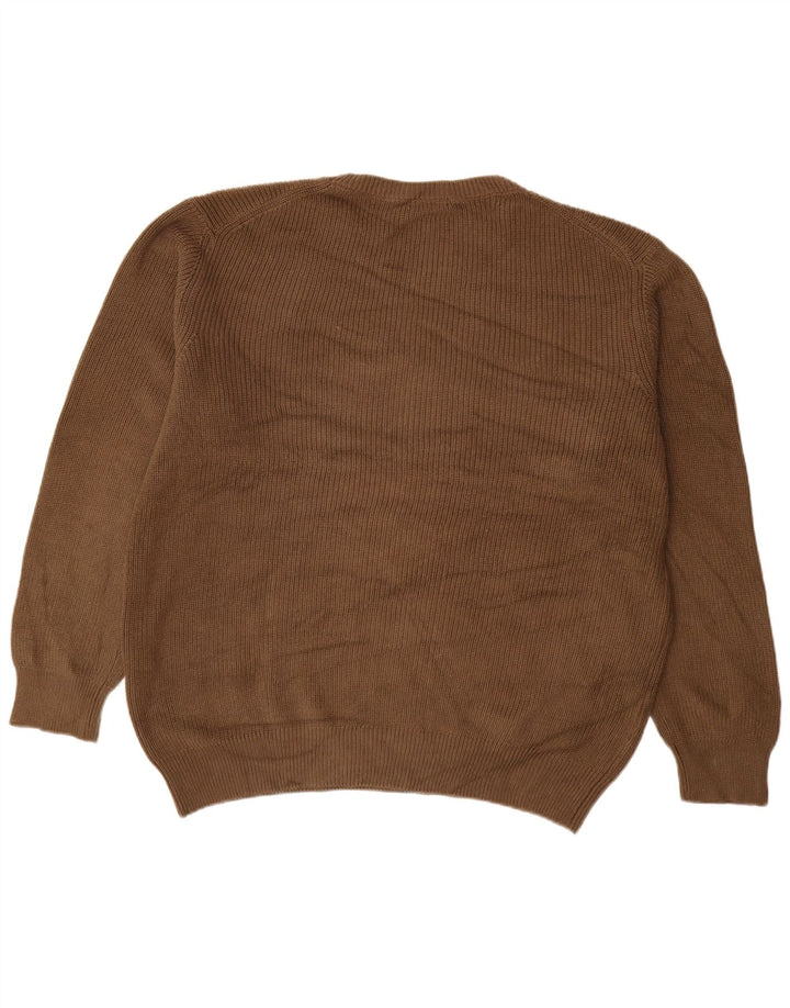 Carrera Pull à col rond pour homme 2XL en coton marron