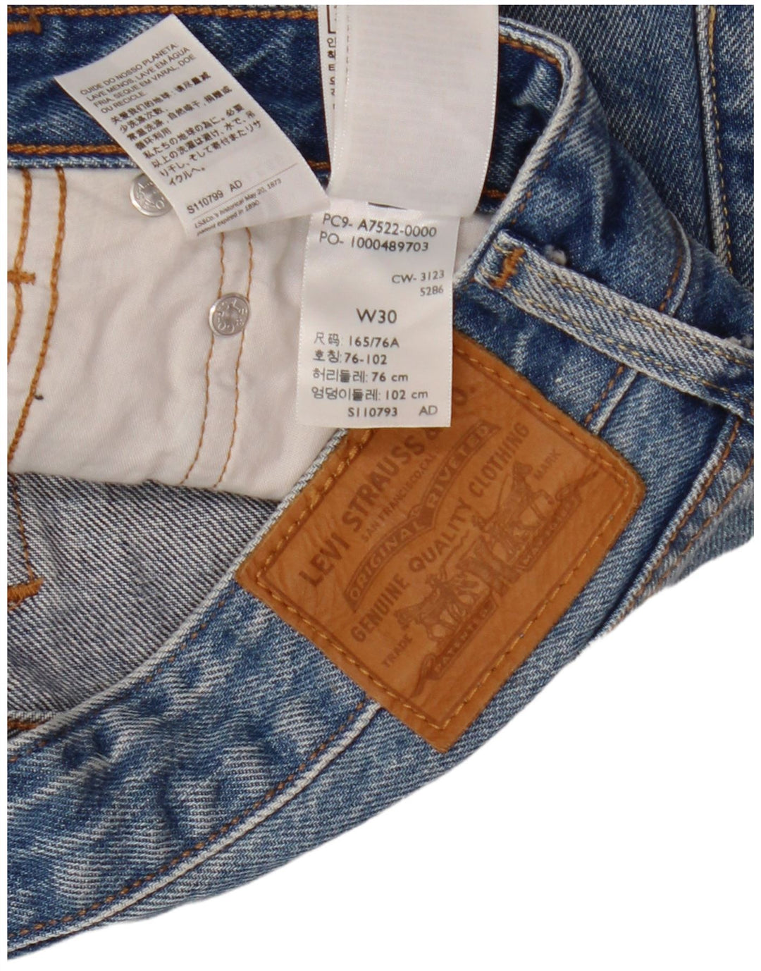 Levi's Mini Jupe En Jean W30 Femme Bleu Moyen Coton