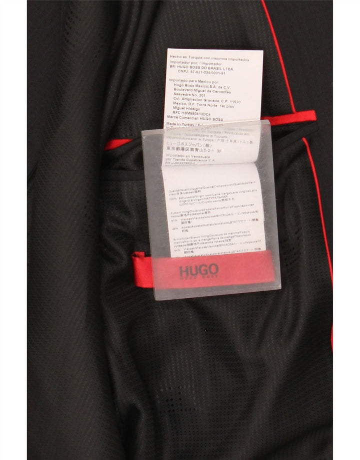 Hugo Boss Veste blazer à 2 boutons pour homme EU 46 Petite laine noire