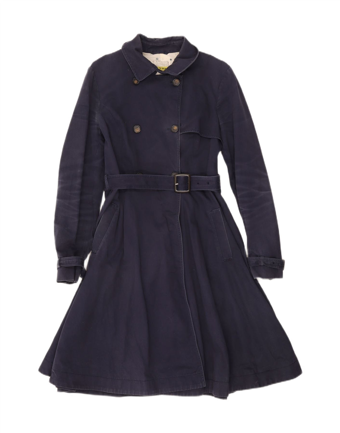 Hobbs Trench-Coat Femme UK 12 Coton Bleu Marine Moyen