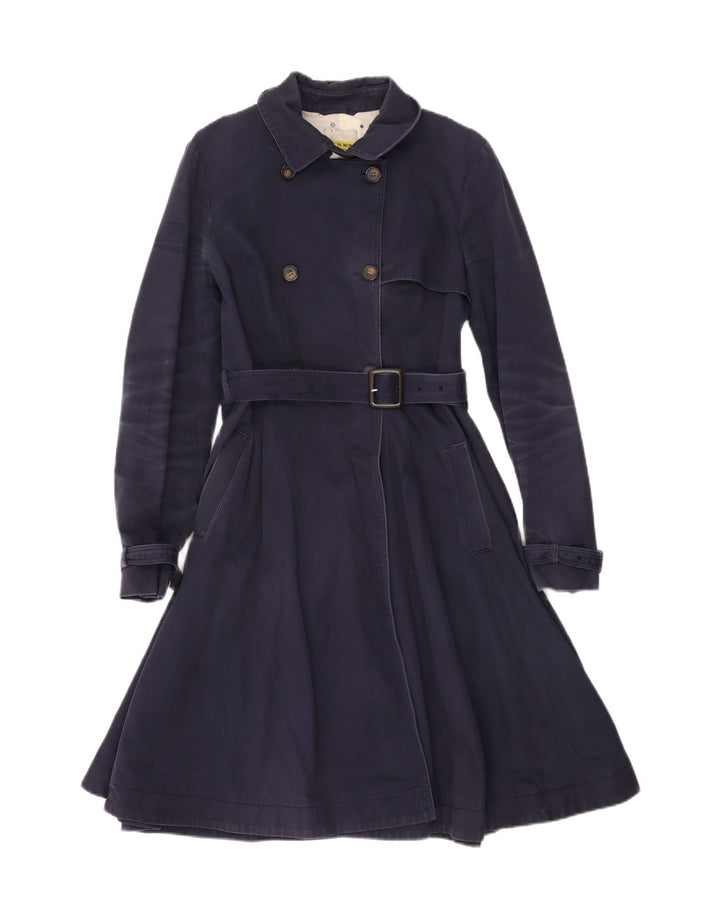 Hobbs Trench-Coat Femme UK 12 Coton Bleu Marine Moyen