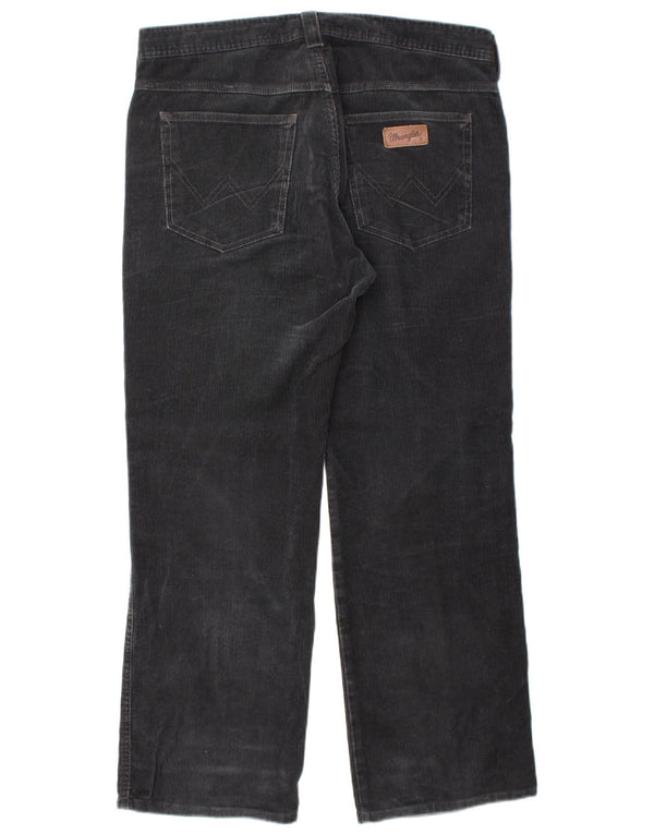 Wrangler Pantalon droit en velours côtelé Roxboro pour homme W34 L30 Bleu marine en coton