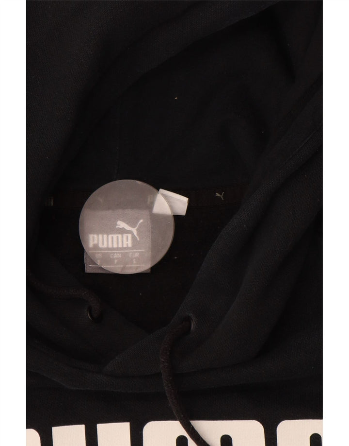 PUMA Pull à capuche graphique pour hommes, petit, en coton noir