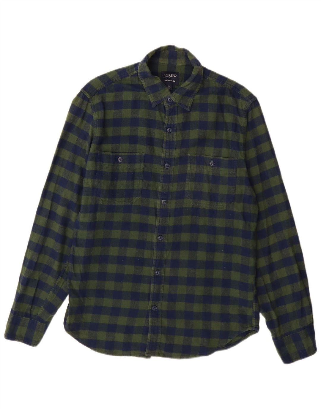 J. Crew Chemise Flanelle Homme Bleu Moyen Carreaux Coton