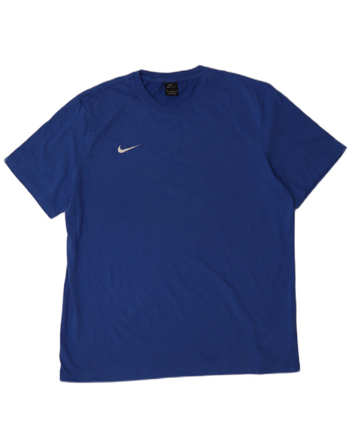 Nike T-shirt Dri Fit pour homme en coton bleu 2XL