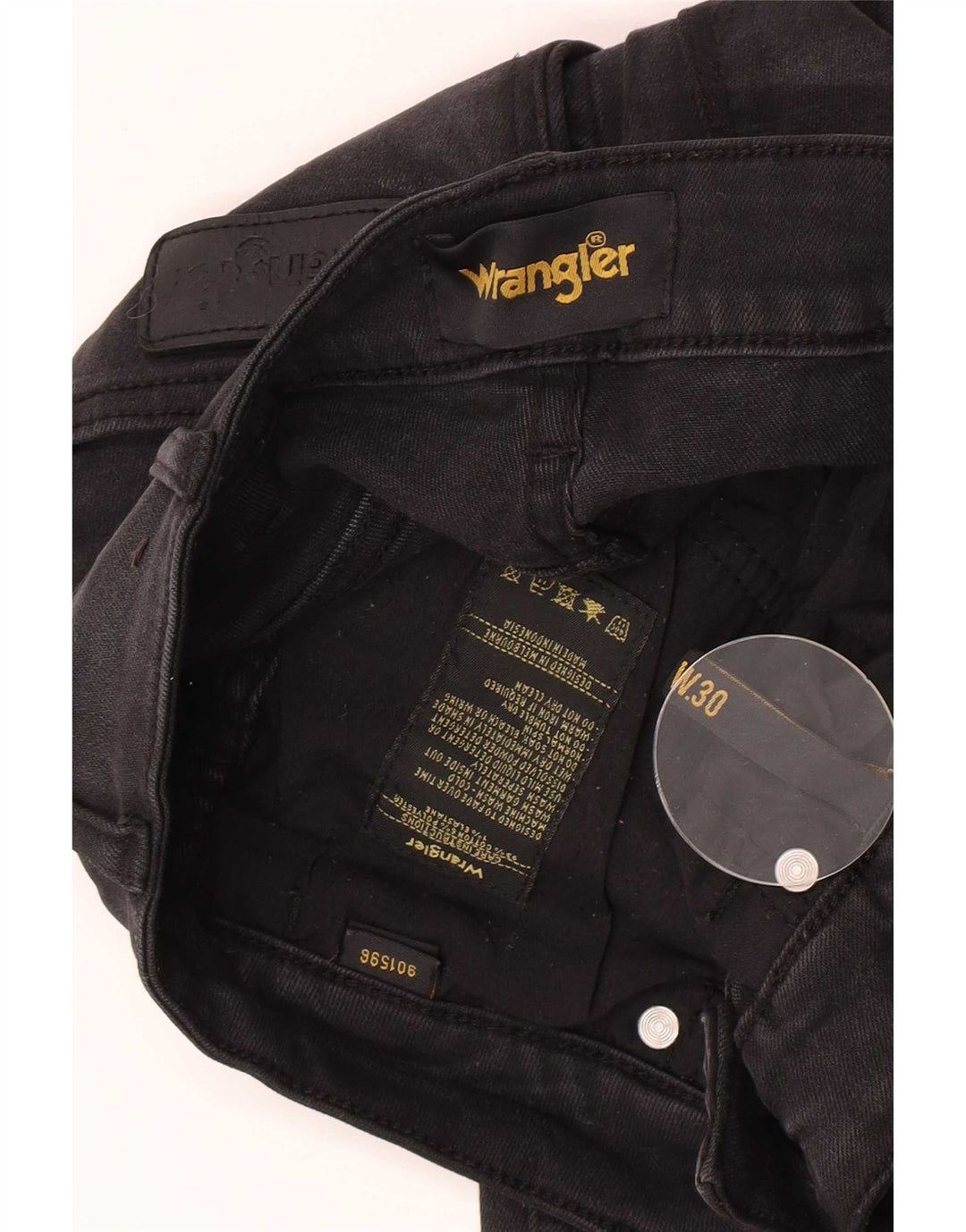 Wrangler Jean slim effet vieilli W30 L26 en coton noir pour femme