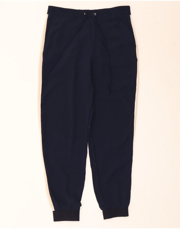 Zara Pantalon de survêtement pour femme Joggers UK 6 XS Bleu marine Colourblock