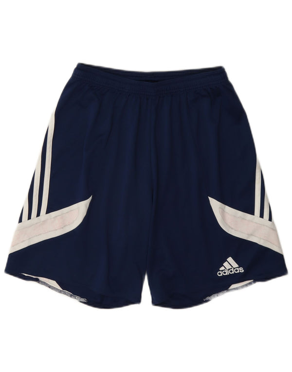 Adidas Short de sport Climalite pour homme, petit, bleu marine, polyester color block