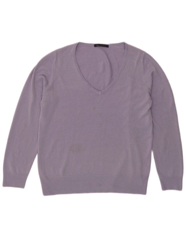 Marks & Spencer Pull col en V pour femme UK 16 Large Violet