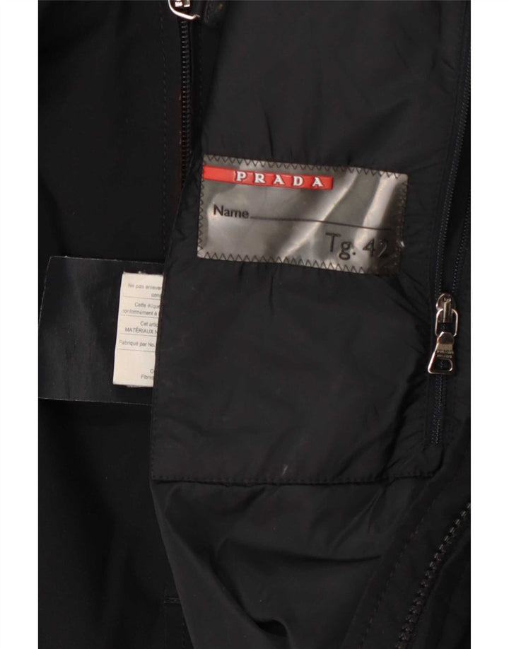 Prada Manteau Rembourré Femme IT 42 Polyester Noir Moyen