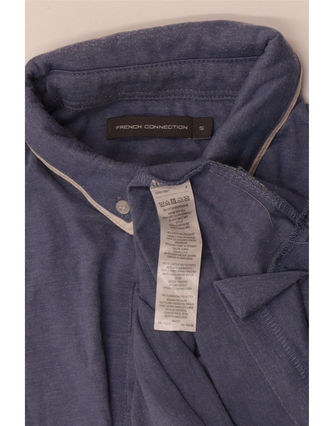 French Connection Polo Homme Petit Bleu Coton