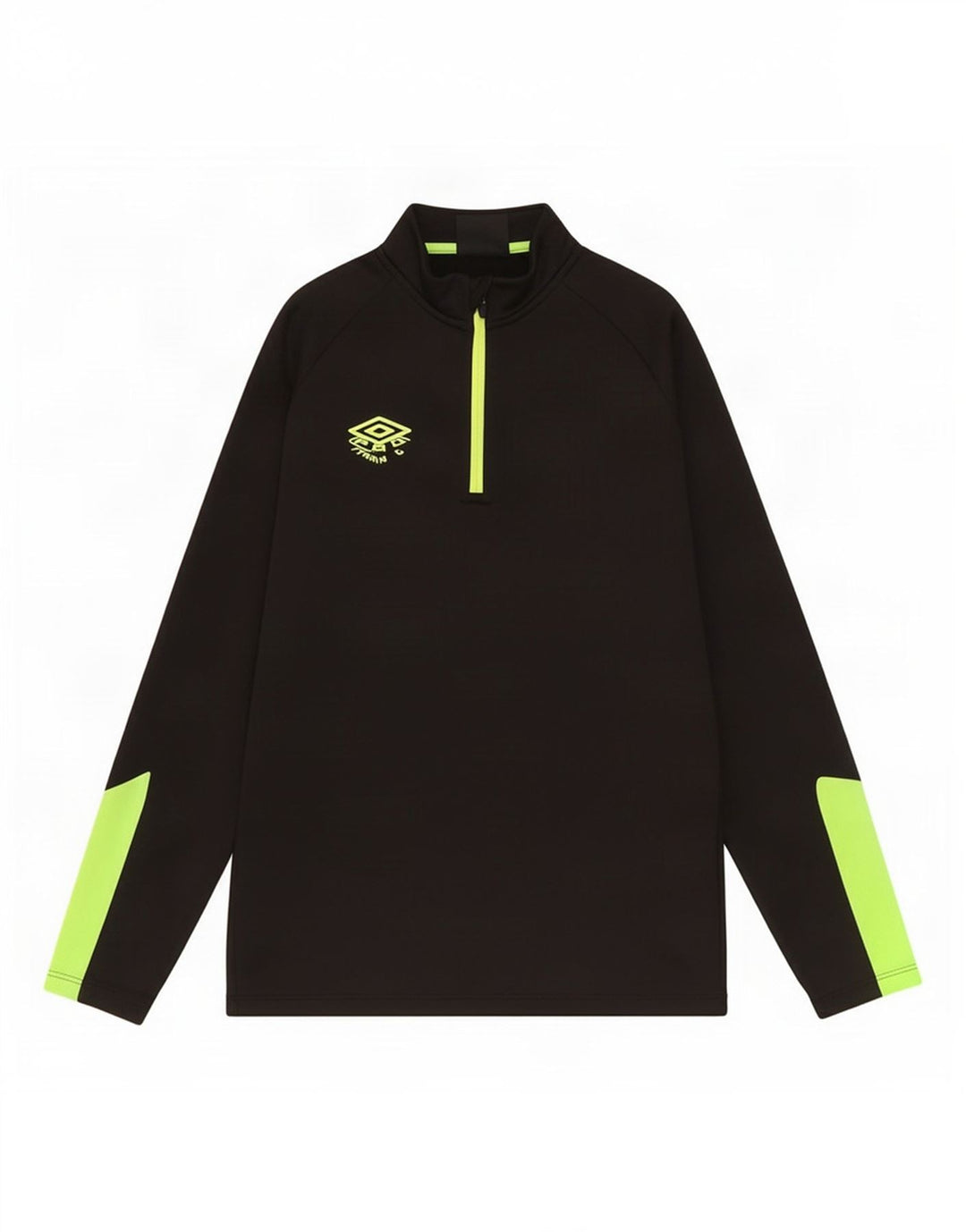 Umbro Haut à col zippé et manches longues pour garçon 9-10 ans Noir moyen colour block