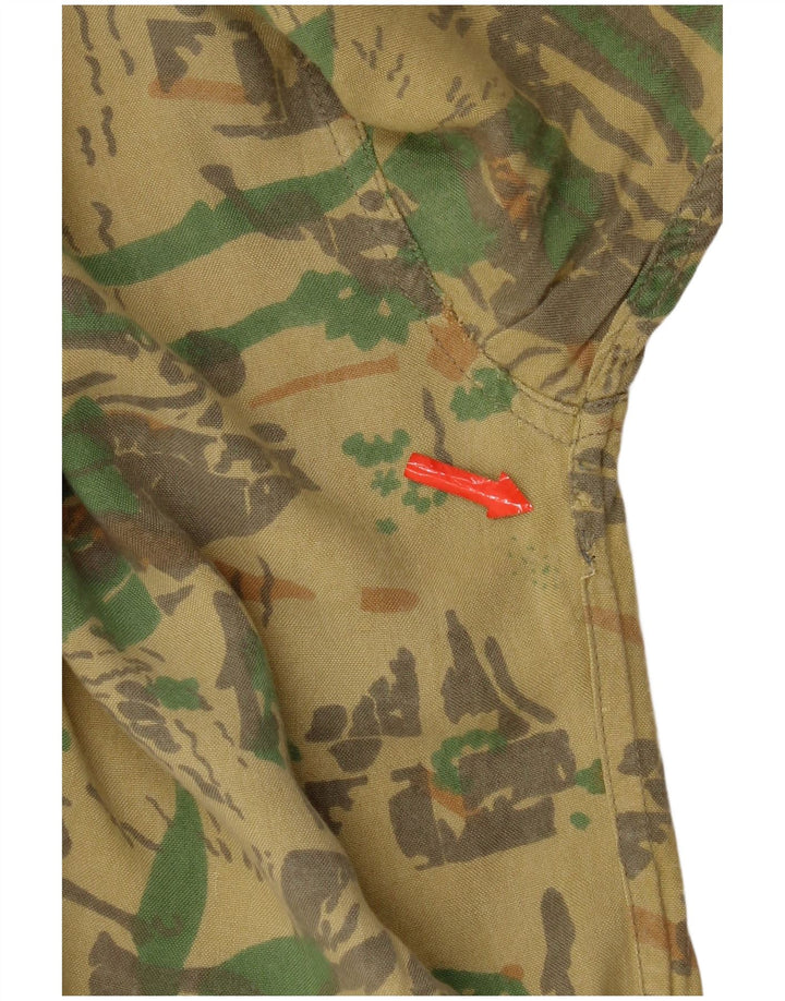 Ozone Chemise à Motifs Abstraits Homme Jaune Moyen Viscose