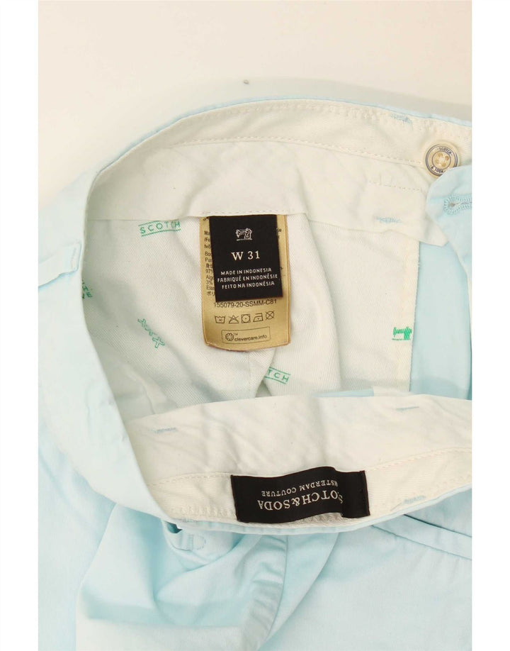 Scotch & Soda Short Chino Homme W31 Bleu Moyen Coton