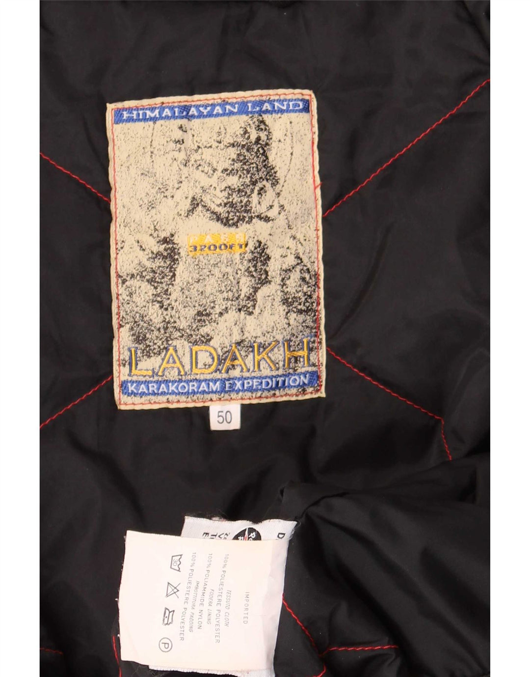 Ladakh Veste de ski à capuche pour homme EU 50 Large Rouge Colorblock Polyester