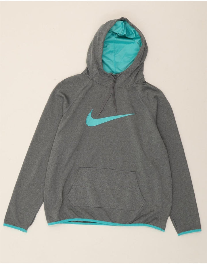 NIKE Pull à capuche graphique pour femme UK 18 XL Gris Polyester