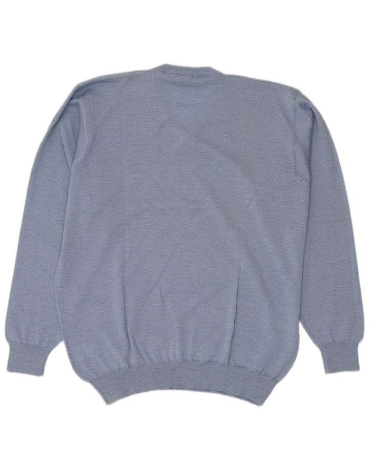 CONTE OF FLORENCE Pull Col V Homme XL Bleu Laine Vierge