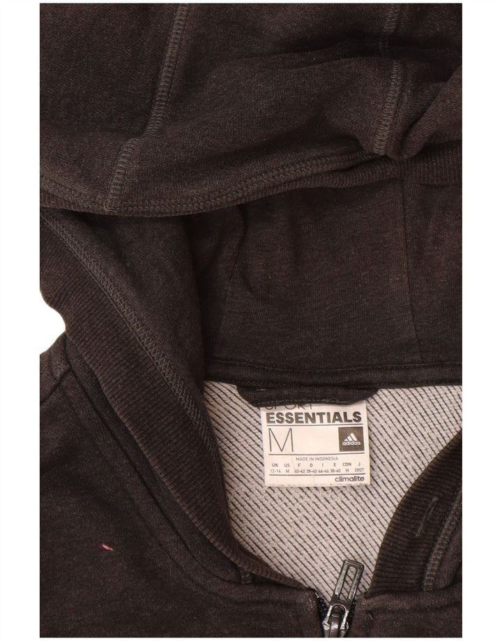 ADIDAS Pull à capuche zippé Climalite pour femme UK 12/14 Coton noir moyen