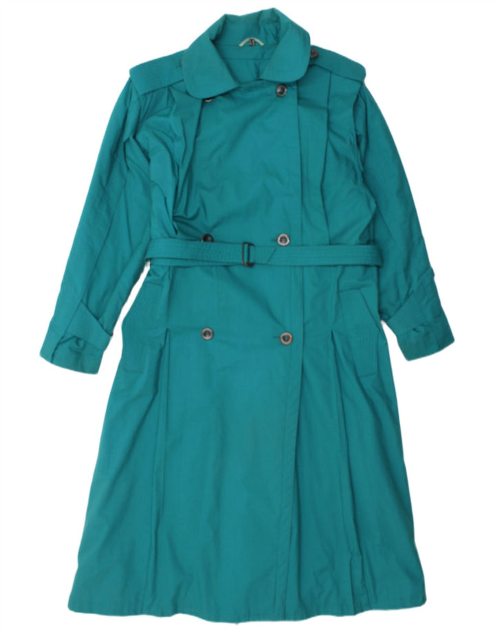 NINO Trench-Coat Femme UK 44 Large Turquoise Polyester