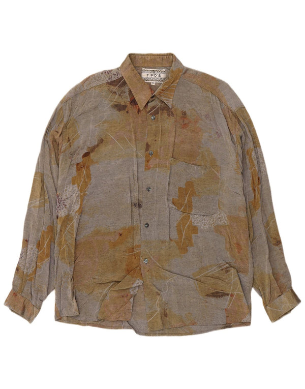 Tipo' S Chemise Homme Motif Abstrait XL Gris Viscose
