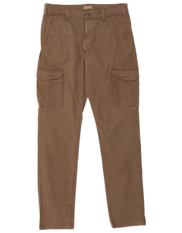 Napapijri Pantalon Cargo Slim Homme W32 L34 Marron Coton
