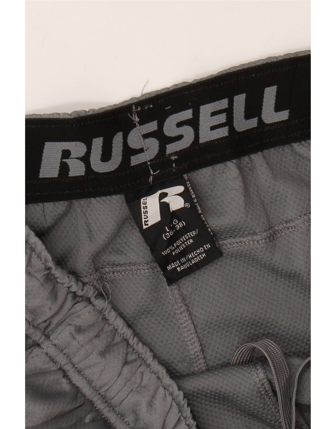 RUSSELL ATHLETIC Short de sport Dri-Power pour hommes, grand color block gris