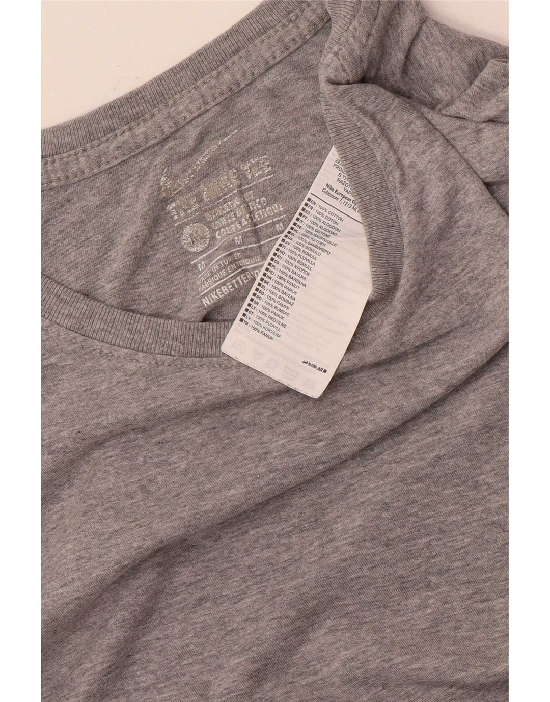 Nike Homme Athletic Cut T-Shirt Haut Gris Moyen Coton