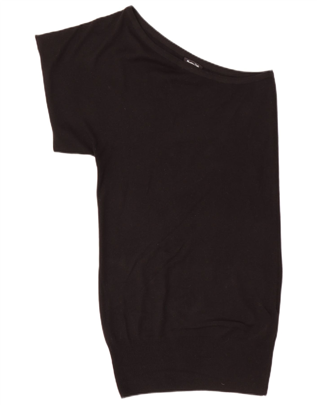 Massimo Dutti Robe pull asymétrique pour femme UK 12 en soie noire moyenne