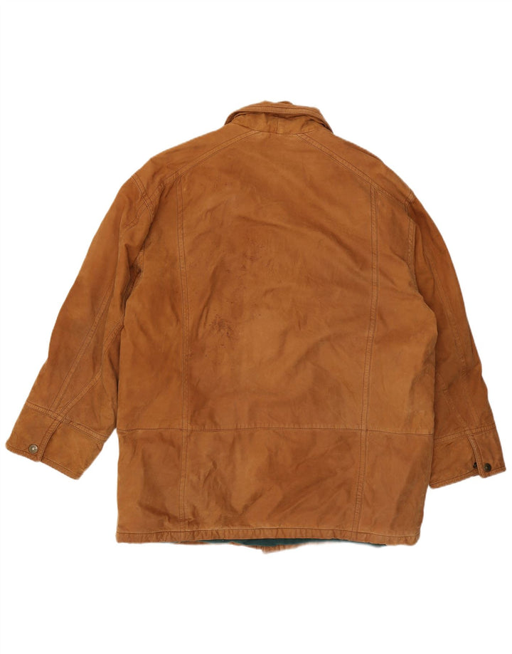 veste en daim homme vintage IT 52 XL cuir marron
