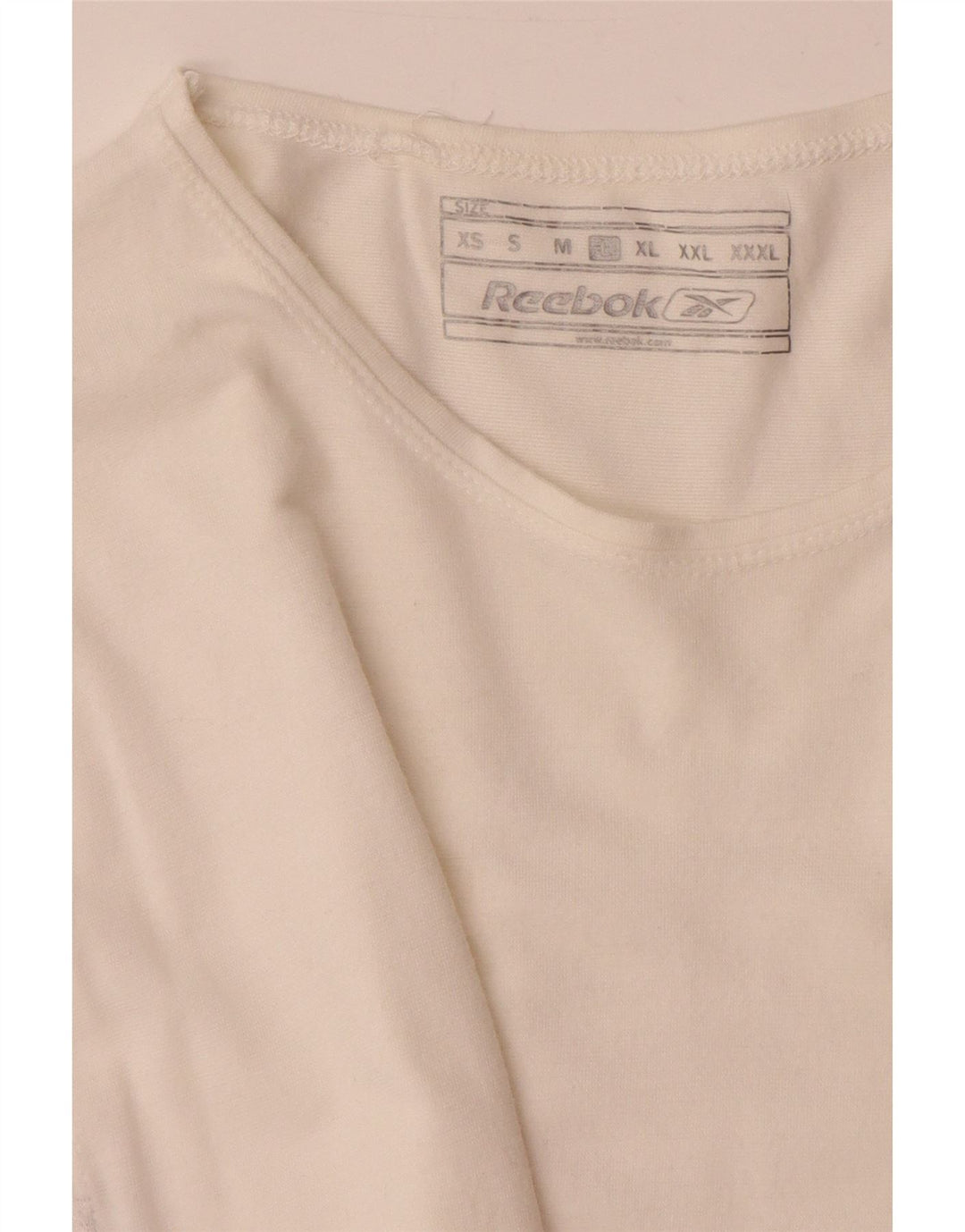 Reebok T-Shirt Graphique Homme Large Blanc Viscose