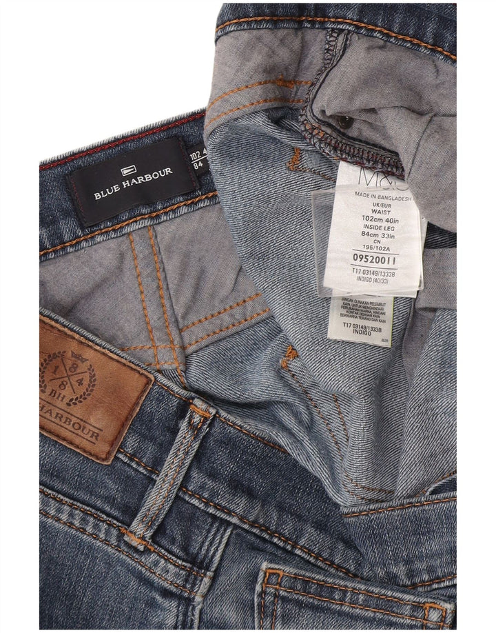 Marks & Spencer Jean droit Blue Harbor homme W40 L33 coton bleu