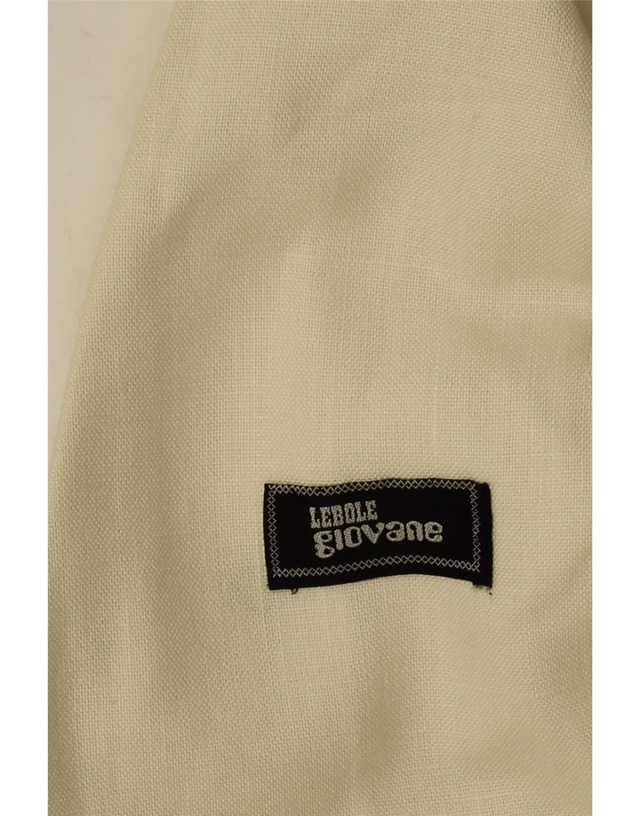 Lebole Veste blazer à 2 boutons pour homme UK 36 Small Blanc cassé