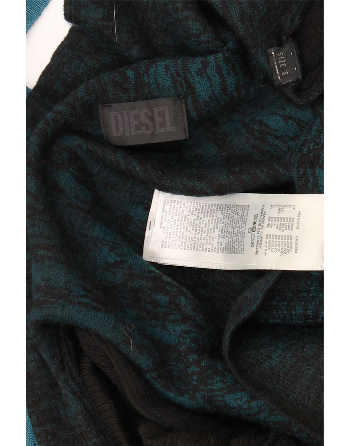 Diesel Cardigan long surdimensionné pour femme UK 10 Petite laine verte