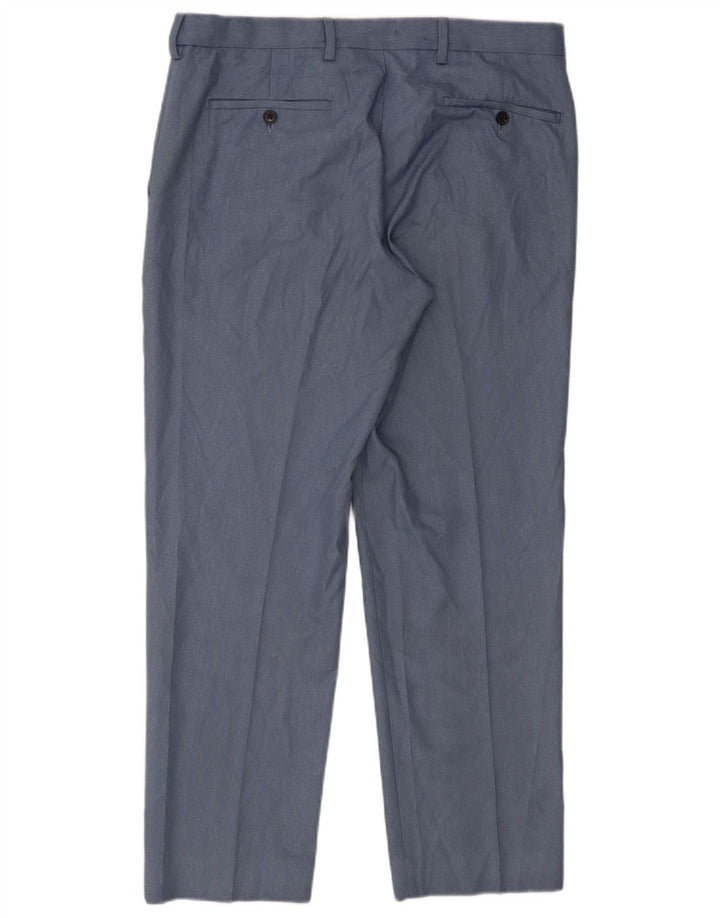Marks & Spencer Pantalon Chino Coupe Regular Homme W34 L29 Bleu Polyester