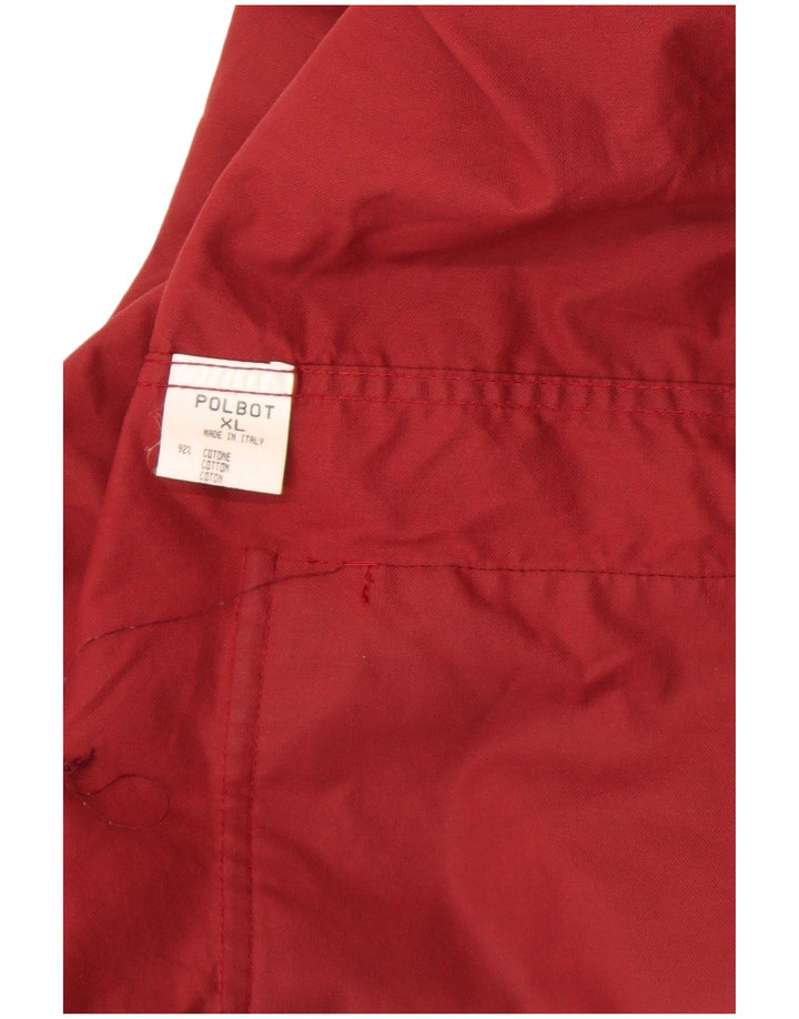 Polbot Veste utilitaire surdimensionnée pour femme UK 18 XL Rouge Colourblock Coton