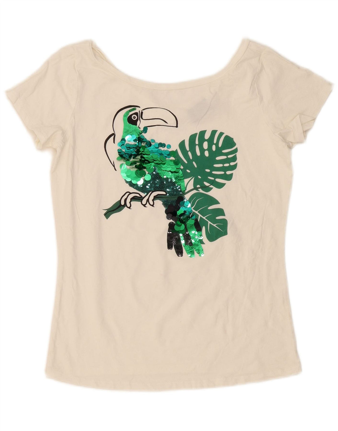 Liu Jo T-shirt graphique pour femme UK 14 Blanc moyen