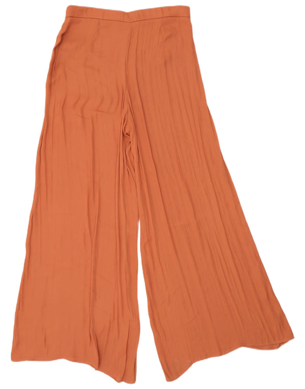 Zara Pantalon décontracté à jambe large pour femme Medium W28 L30 Orange