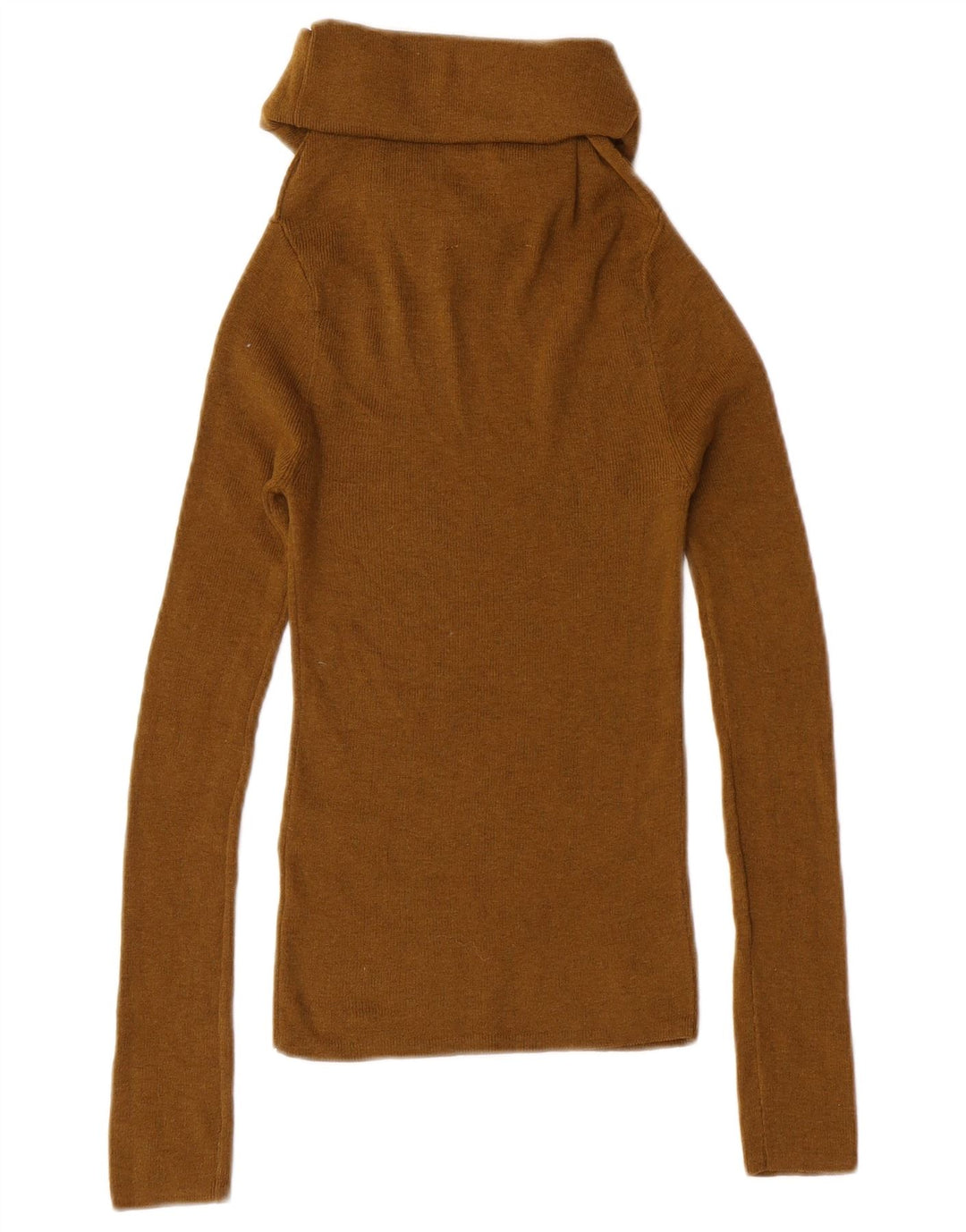 Zara Pull col roulé pour femme UK 4 XS Kaki Polyester