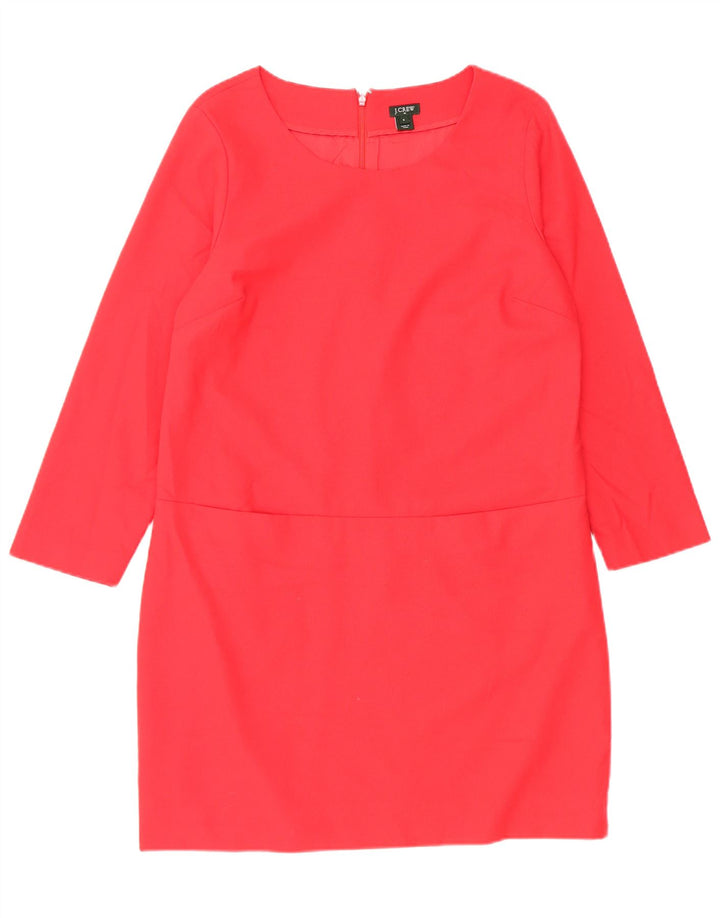J. Crew Robe droite à manches 3/4 pour femme US 8 Laine rouge moyen